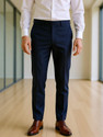 AENT Regular Fit Men Dark Blue Trousers