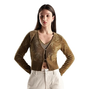 Regular Fit Modal V-Neck Front-Open Sweater
