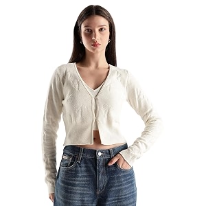 Regular Fit Modal V-Neck Front-Open Sweater