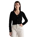 Regular Fit Modal V-Neck Front-Open Sweater