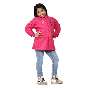 regular fit nylon simple design blend full sleeve winter jacket for babys