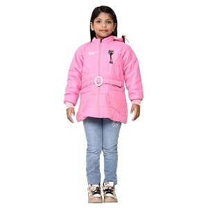 regular fit nylon simple design blend full sleeve winter jacket for babys