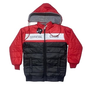 regular fit nylon simple design blend full sleeve winter jacket for babys