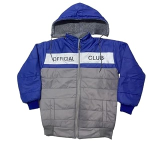 regular fit nylon simple design blend full sleeve winter jacket for babys