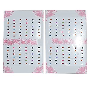 regular plain multi red marron black combo colored round small medium large bindis sticker - bindi for women ladies stylish set of 1 multi size 8 pack of 2
