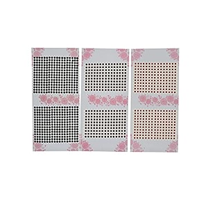 regular plain multi red marron black combo colored round small medium large bindis sticker - bindi for women ladies stylish set of 1 black size 8 marron size 7 red size 8 pack of 3