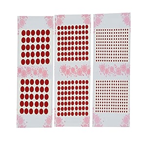 regular plain multi red marron black combo colored round small medium large bindis sticker - bindi for women ladies stylish set of 1 red size 3 amp 5 amp 8 pack of 3