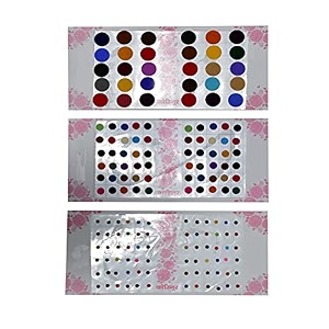 regular plain multi red marron black combo colored round small medium large bindis sticker - bindi for women ladies stylish set of 1 multi size 9amp5amp2 pack of 3