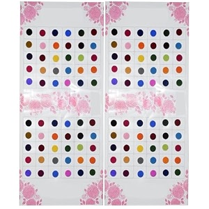 regular plain kumkum round multi red marron black combo colored round small medium large bindis sticker - bindi for women ladies stylish set of 1 multi size 5 amp 6 pack of 2