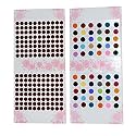 Regular Plain Multi, Red, Marron Black Combo Colored Round Small, Medium, Large Bindis Sticker - (Bindi for Women Ladies Stylish) Set of 1 (Marron Size 6 Multi Size 5 (Pack of 2))