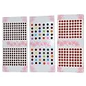 Regular Plain Multi, Red, Marron Black Combo Colored Round Small, Medium, Large Bindis Sticker - (Bindi for Women Ladies Stylish) Set of 1 (Marron Red Multi Size 5 (Pack of 3))