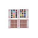 Regular Plain Multi, Red, Marron Black Combo Colored Round Small, Medium, Large Bindis Sticker - (Bindi for Women Ladies Stylish) Set of 1 (Multi Size 1 Red Size 4 (Pack of 2))