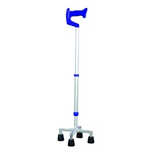 quadripod walking stick for men amp women  4 legged quad cane with adjustable height  anti-slip base walking support stick for elderly disabled amp post surgery rehabilitation