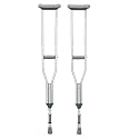Rehamo Underarm Crutches for Adults & Seniors | Adjustable Height Aluminium Walking Crutch Pair with Spring System, Padded Hand & Underarm Support | Lightweight Axillary Crutches, 1-Year Warranty