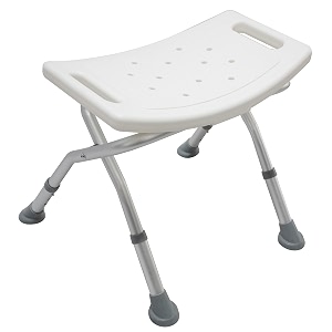 rehamo foldable shower chairstool for senior citizens amp adults  height adjustable bath stool with anti-slip rubber tips lightweight aluminum frame textured seat for bathroom safety 1year warranty