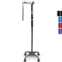 rehand Aluminum Rubber Quad Cane,Foldable Walking Cane for Men & Women with 4-Pronged Base for Extra Balance & Stability-Adjustable,Collapsible,Walking Stick for Right or Left Handed Seniors & Adults