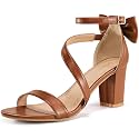 Reimferce Comfortable Block Heels for Women: Cushioned Insole