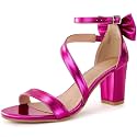 Reimferce Comfortable Block Heels for Women: Cushioned Insole