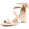 Reimferce Comfortable Block Heels for Women: Cushioned Insole