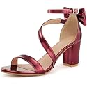 Reimferce Comfortable Block Heels for Women: Cushioned Insole