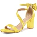 Reimferce Comfortable Block Heels for Women: Cushioned Insole
