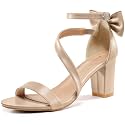 Reimferce Comfortable Block Heels for Women: Cushioned Insole