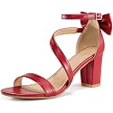 Reimferce Comfortable Block Heels for Women: Cushioned Insole