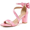 Reimferce Comfortable Block Heels for Women: Cushioned Insole