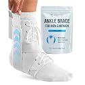 Reinforced Lace Up Ankle Brace for Men & Women, Sprained Ankle Support Wrap