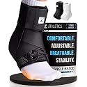 Reinforced Lace Up Ankle Brace for Men & Women, Sprained Ankle Support Wrap