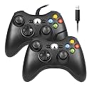 Reiso Xbox 360 Controller, 7.2 ft USB Wired PC Controller Compatible with Microsoft Xbox 360 & Slim 360 PC Windows (Black and Black)
