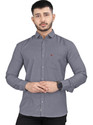 REJIO Men Solid Casual Grey Shirt