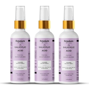 rejusure 2 salicylic acid moisturizer  fights breakout amp blackheads amp excess oil  cream for face - 50ml pack of 3