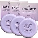 Relaxcation Baby Soap Bar with Lavender Essential Oils, Organic Chamomile Water and Moisturizing Shea Butter - Naturally Cold Process in USA - Gift For Newborns, Baby, Kids (3-pack)