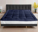 Relaxfeel 1 inch (2.54 cm) King Size Poly Fiber Stretchable, Waterproof Mattress Topper