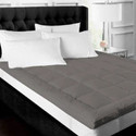 Relaxfeel 1 inch (2.54 cm) Queen Size Poly Fiber Stretchable, Waterproof Mattress Topper