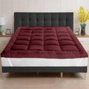 Relaxfeel 1 inch (2.54 cm) Queen Size Poly Fiber Stretchable, Waterproof Mattress Topper