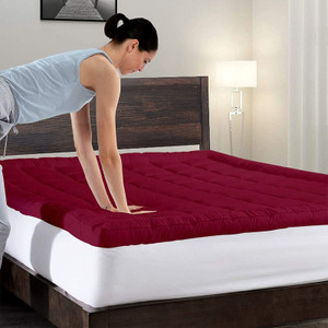 relaxfeel 2 inch 508 cm queen size poly fiber waterproof mattress topper