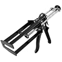 Relaxweex 1 Pcs Epoxy Gun Dual Component Caulking Gun, 200 ml / 6.75 Fl oz, Manual Double Cartridge Caulking Gunning for Panel Bonding Adhesive Applicator Fillers, Mix Ratio 1: 1 and 2: 1 (Black)
