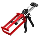 Relaxweex 1 Pcs Epoxy Gun Dual Component Caulking Gun, 200 ml / 6.75 Fl oz, Manual Double Cartridge Caulking Gunning for Panel Bonding Adhesive Applicator Fillers, Mix Ratio 1: 1 and 2: 1, Red