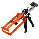 Relaxweex 1 Pcs Epoxy Gun Dual Component Caulking Gun, 200 ml / 6.75 Fl oz, Manual Double Cartridge Caulking Gunning for Panel Bonding Adhesive Applicator Fillers, Mix Ratio 1: 1 and 2: 1 (Orange)