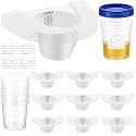 Relaxweex 10 Pcs Urine Hats for Toilet 10 Specimen Cups 10 Chart Labels