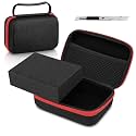 Relaxweex Hard Case with Foam, Black and Red, 7.8 x 6.3 x 3.5 Inch