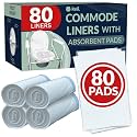 Reli. Bedside Commode Liners 80 Pack with Absorbent Pads