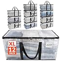 Reli. Moving Bags Heavy Duty (12 Pack) Clear Extra Large Totes