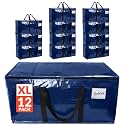 Reli. Moving Bags Heavy Duty (12 Pack) Blue, Extra Large Totes