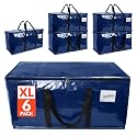 Reli. Moving Bags Heavy Duty (6 Pack) Blue, Extra Large Totes