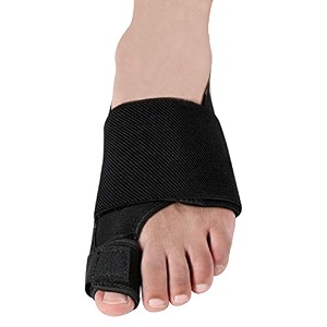 relief hallux valgus bunion corrector splint  adjustable toe straightener with metal bar  day amp night toe alignment support  bunion pain brace for women amp men small size - left foot