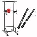 RELIFE REBUILD YOUR LIFE Power Tower Pull Up Bar Station & Ropeless Battle Ropes