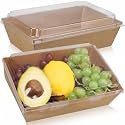 ReliThick 2 Pack 8 x 6 Charcuterie Boxes with Clear Lids Bulk, Kraft